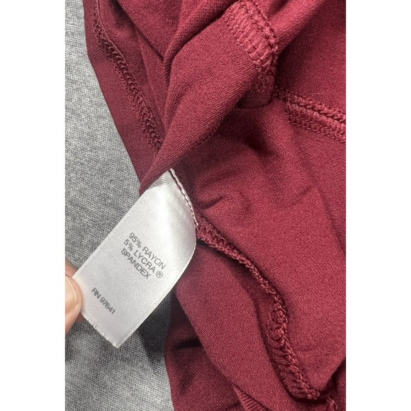 J.JILL Top 1X Tunic Wearever Collection‎ Rayon Maroon - Picture 5 of 6